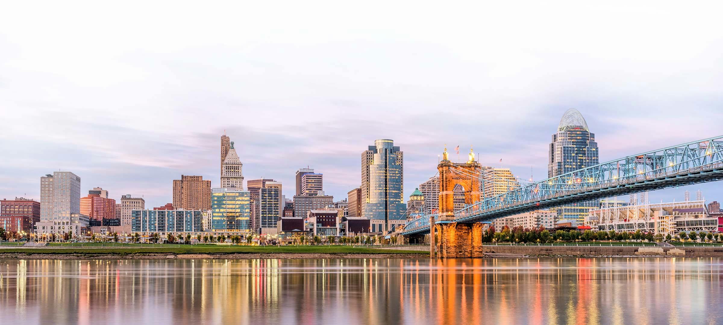 Skyline view of Cincinnati