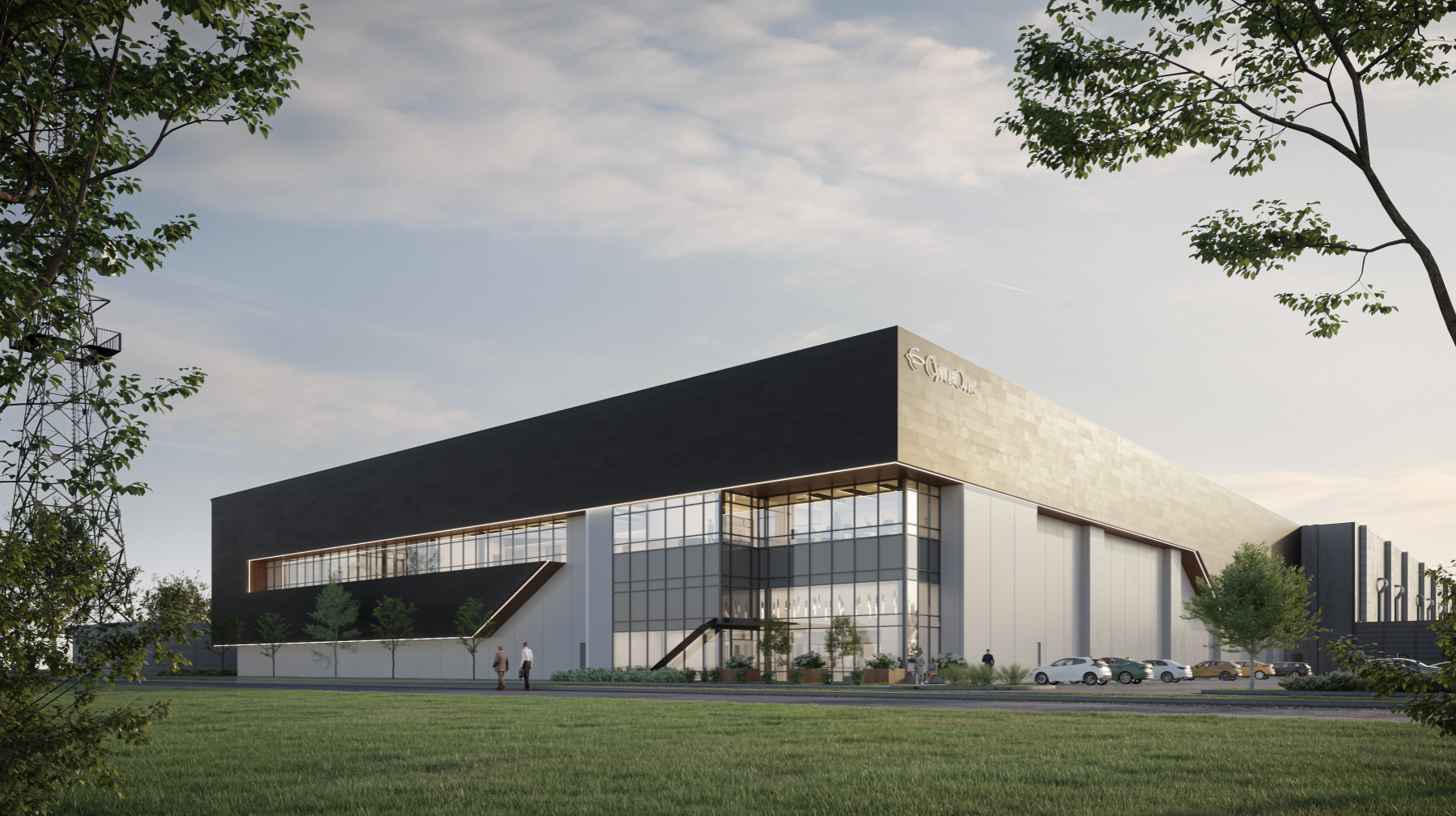 Rendering of CyrusOne CHI9 Data Center in Aurora, IL